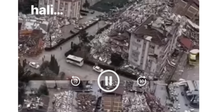 De aardbeving in Turkije 