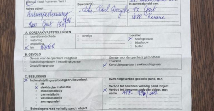 Appartement onbewoonbaar