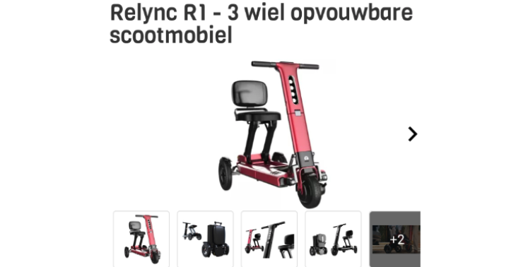 Elektrische scootmobiel/step met scootmobiel kenteken