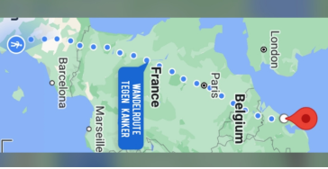 1734km loopafstand tegen Kanker.