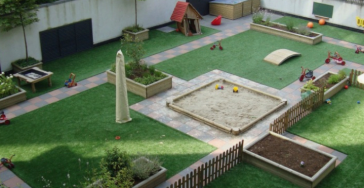 Nieuwe tuin kinderdagverblijf