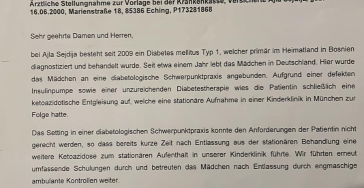 Insulinpflichtigediabetikerin ohne Krankenversicherung