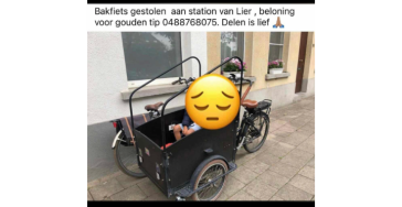 Bakfiets gestolen.