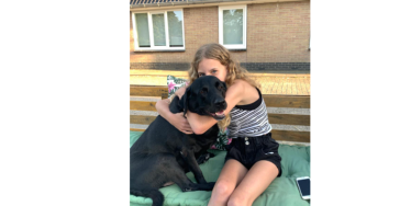 Hulphond trainen voor Danysha