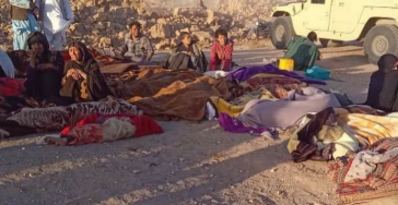 Slachtoffers van aardbevingen in Afghanistan