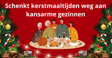 schenkt gratis kerstmaaltijden weg aan kansarme gezinnen