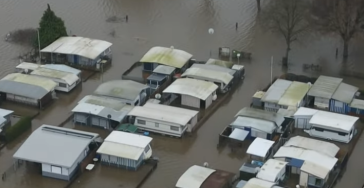 Vom Hochwasser erfasst