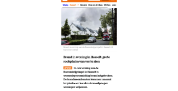 Alles verloren door een grote brand.