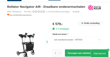 rollator met onderarmsteunen