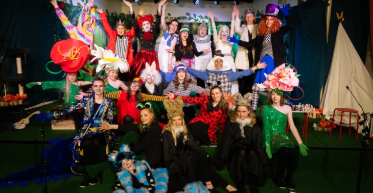 Schitteren op een podium