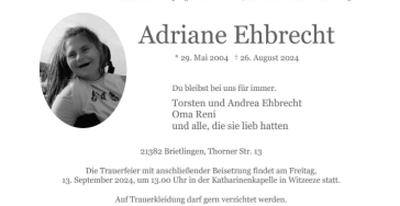 Zum Gedenken an Adriane