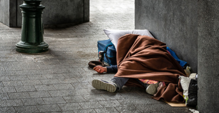 help mensen de winter door