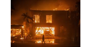 Homeless in Los Angeles Fire