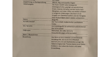 Ich suche einen Sponsor für mein Autorenvertrag