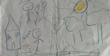 Alleenstaande moeder met twee kinderen - Single mother with two children ..