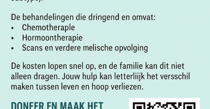 Steun Malika – Moeder van drie, vecht tegen uitgezaaide borstkanker