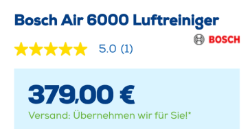 Pollen Luftreiniger Air Bosch 6000Hepa Filter Aok Lehnt kosten Leider ab