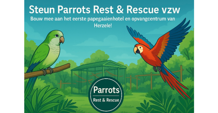 Help ons het eerste papegaaien hotel en opvangcentrum van Herzele te bouwen