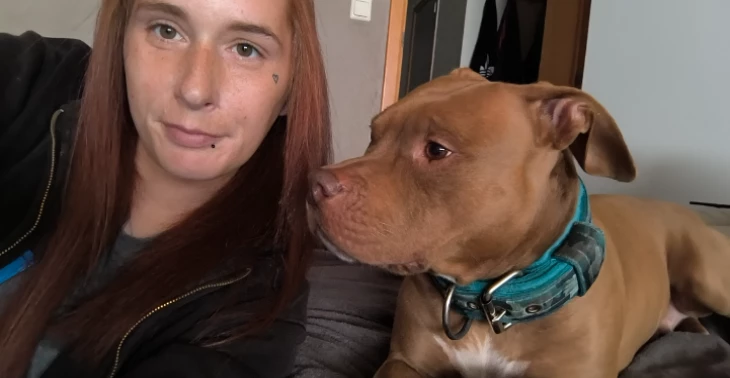 Dakloos met mijn hond.