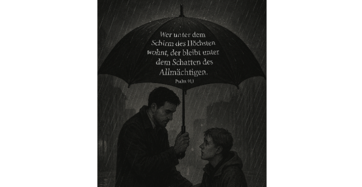Ein Schirm, ein Vers, ein Impuls für Gott