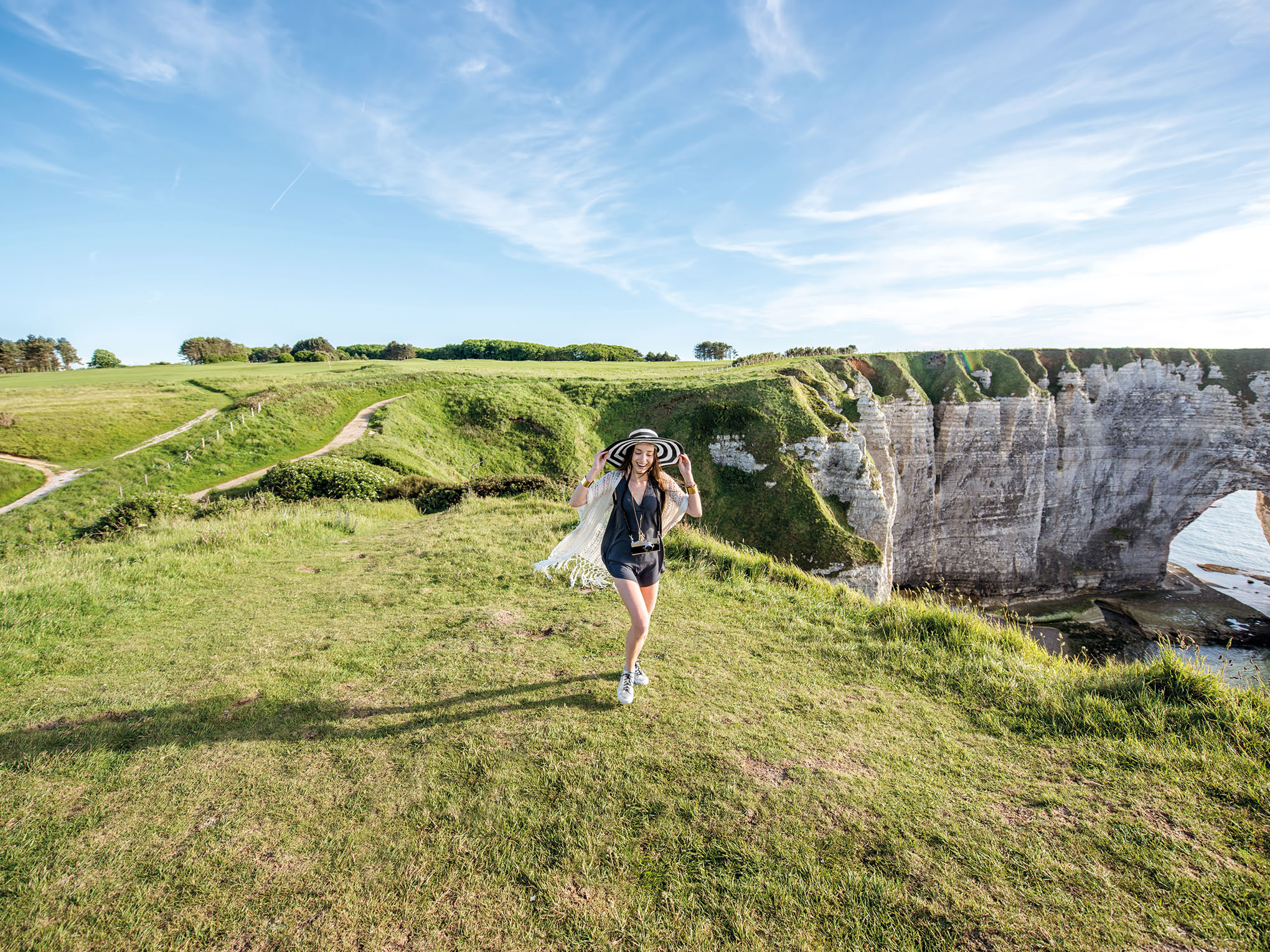 Kreidefelsen und Küstendörfer in der Normandie-3