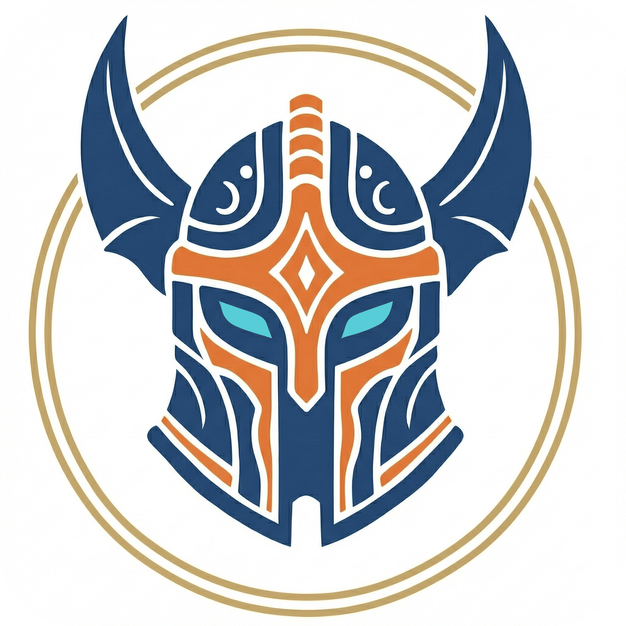 Cuandari Logo featuring a medieval helmet