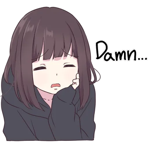 Anime Menhera chan sad why | Sticker