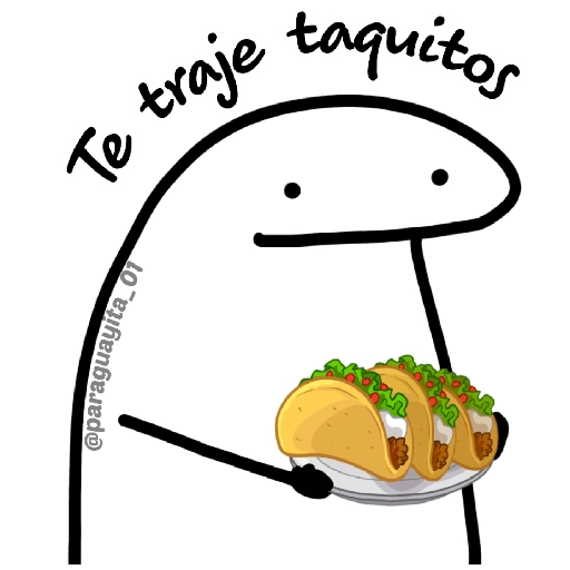 1 Sticker 5x6 Inch QUIERO TACOS FLORK Meme Funny Spanish 