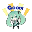 Hatsune Miku Sheet Sticker ,Synapse Japan_ Green / Yellow – ☆CocoaStars☆  Japanese Stickers