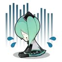 🎤 Hatsune Miku Wink  Vocaloid Charm PNG Sticker Download 💙