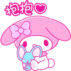 My Melody Is Happy Today (美樂蒂) @kal_pc - Download Stickers from Sigstick