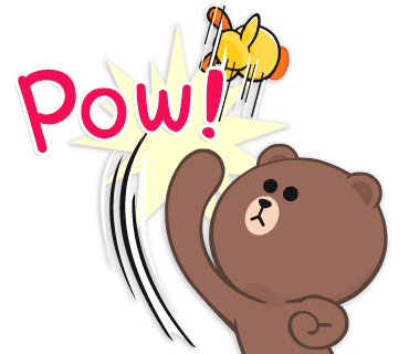 line stickers brown