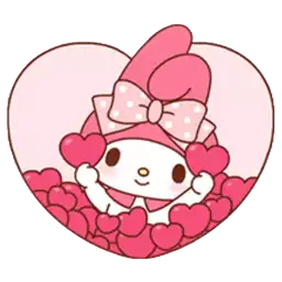 My Melody Is Happy Today (美樂蒂) @kal_pc - Download Stickers from Sigstick