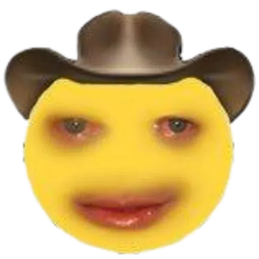 Yellow cursed crying emoji