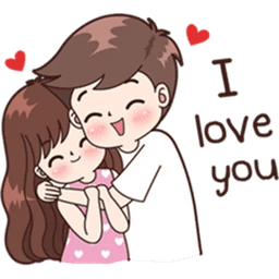 Love You Honey Hug Hug Love Couple Sticker - Love You Honey Hug