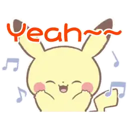 Pikachu with Bangs Pokemon Sticker - Pokemon PNG Download