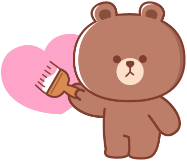 sticker line bear