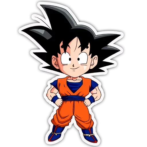 Chibi Goku Dragon Ball Sticker🐉✨  Free PNG Image Download - Wallpapers  Clan