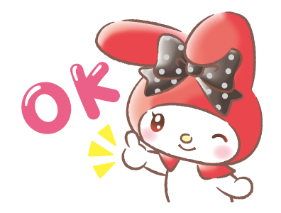 My Melody Is Happy Today (美樂蒂) @kal_pc - Download Stickers from Sigstick