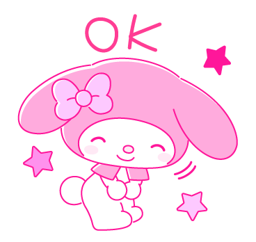 My Melody Is Happy Today (美樂蒂) @kal_pc - Download Stickers from Sigstick