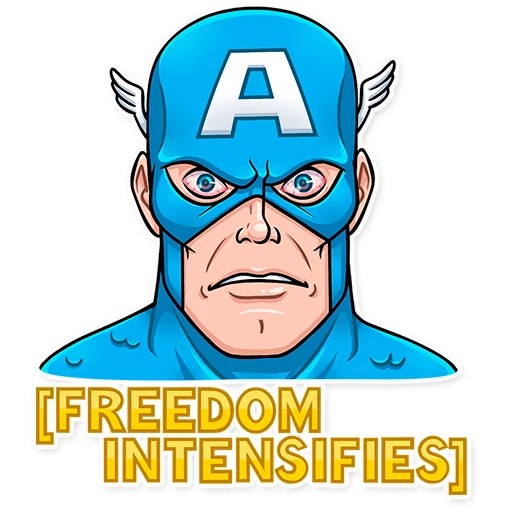 60's Captain America - Download Stickers from Sigstick