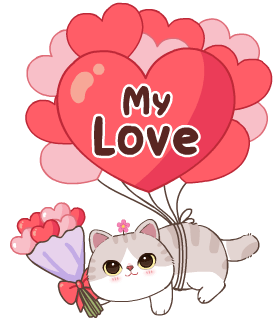 ICON SIZE - Valentine's Day Stickers - Snowball The Cat - [112] – Sweet  Ava's Paper