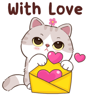 ICON SIZE - Valentine's Day Stickers - Snowball The Cat - [112] – Sweet  Ava's Paper