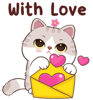 Ang Pao Cat Valentine's Day V. ENG @kal_pc - Download Stickers from Sigstick