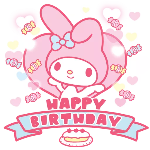 My Melody Is Happy Today (美樂蒂) @kal_pc - Download Stickers from Sigstick