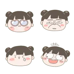 啾啾妹動來動去表情貼圖1 - Download Stickers from Sigstick