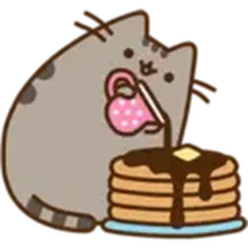 pusheen eating