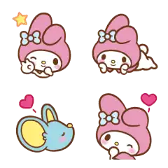 My Melody Is Happy Today (美樂蒂) @kal_pc - Download Stickers from Sigstick