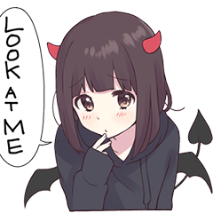 kurumi-chan. Emoji 3 (Menhera-chan) @kal_pc - Download Stickers from  Sigstick