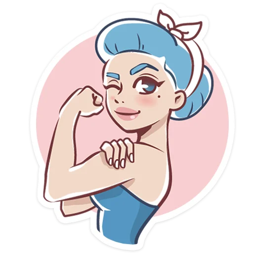 Girl Power Sticker for iOS & Android